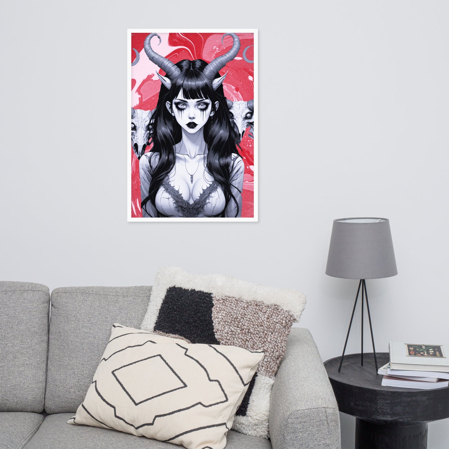 BW Marble V18 Framed Poster