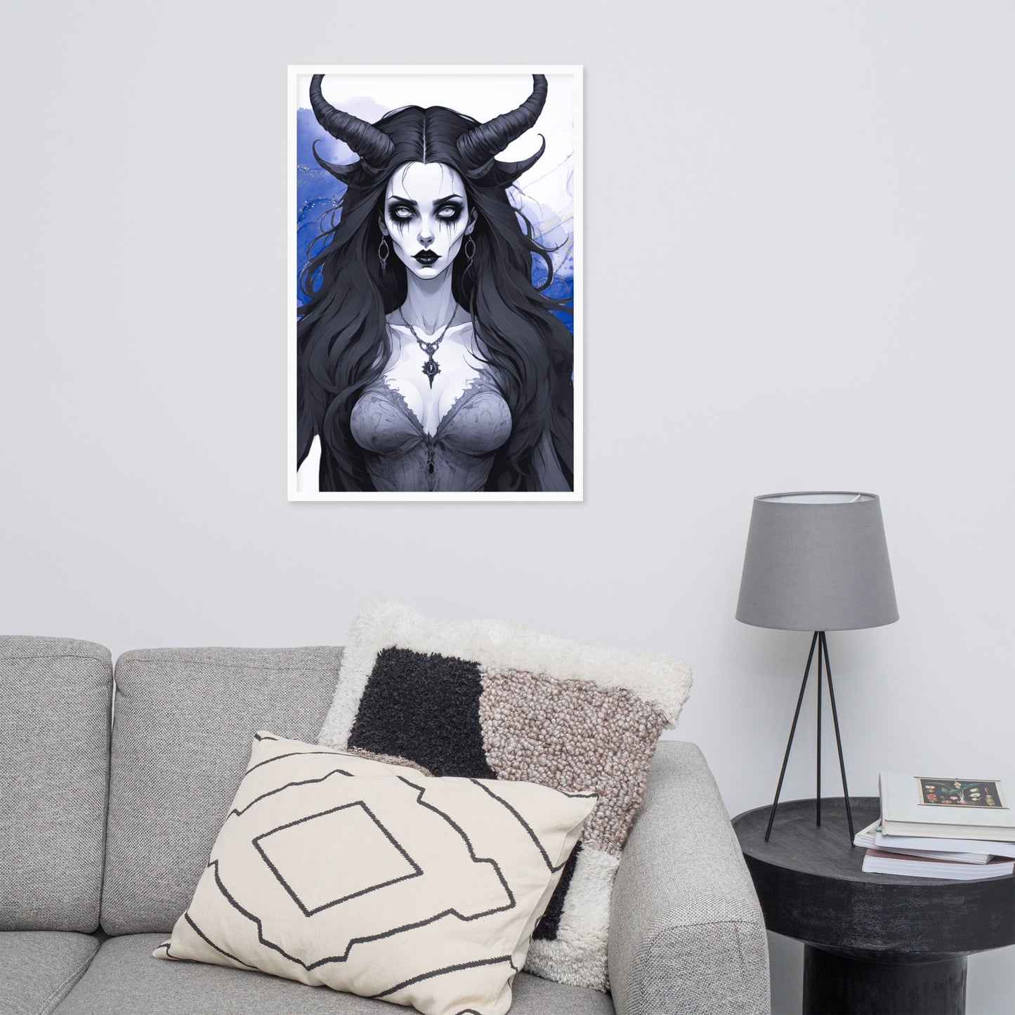 BW Marble V17 Framed Poster