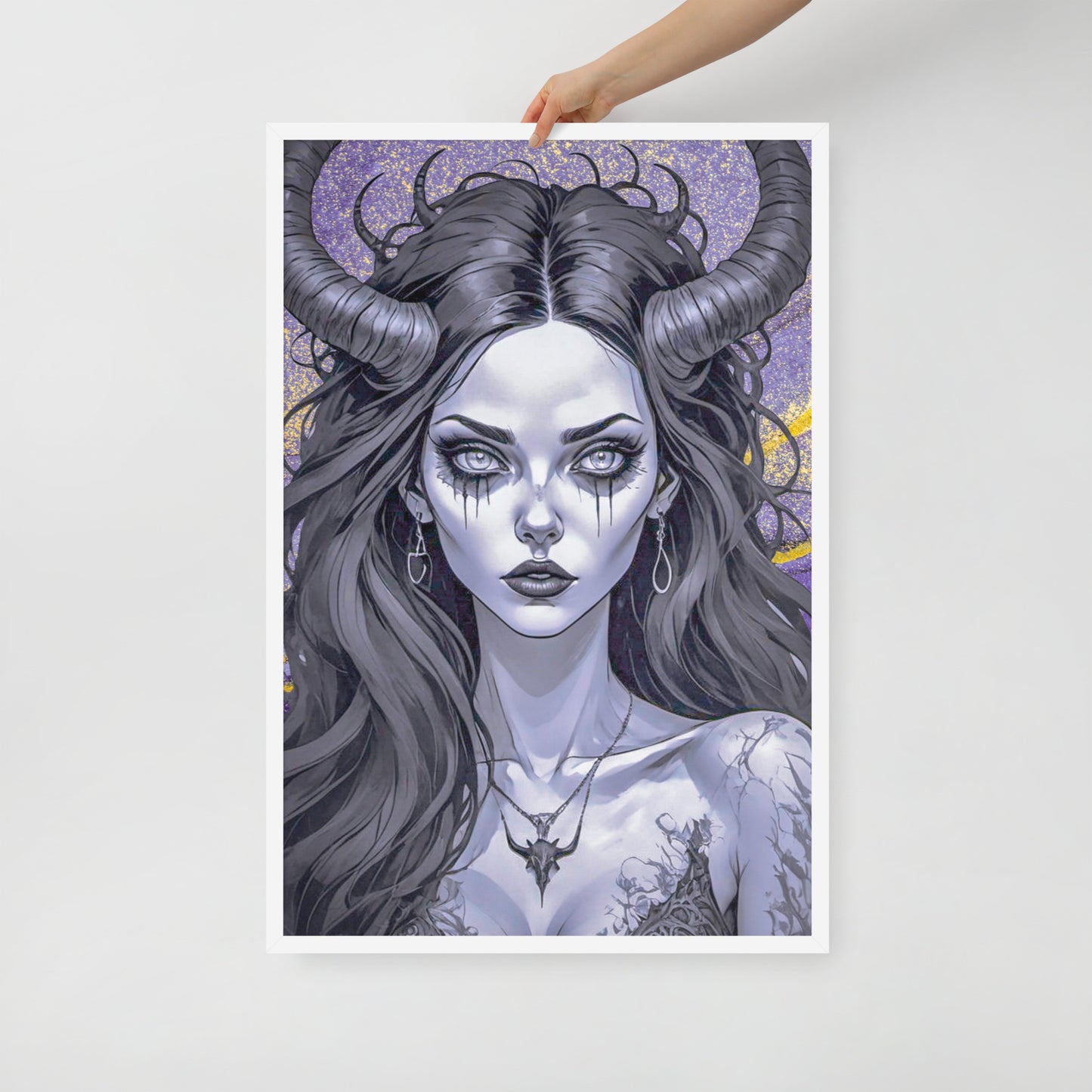 BW Marble V1 Framed Poster