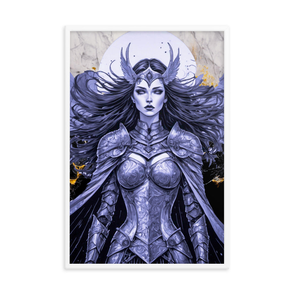 BW Marble V5 Framed Poster