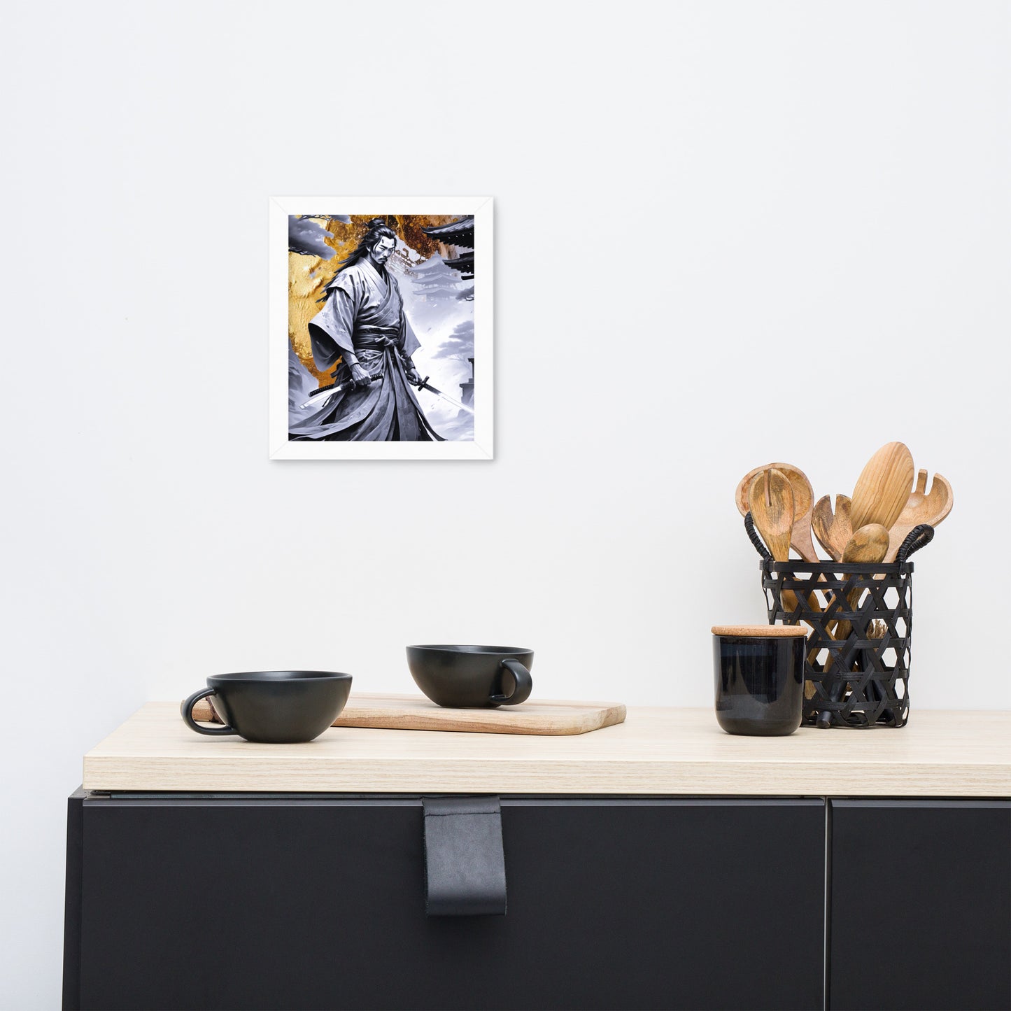BW Marble V25 Framed Poster