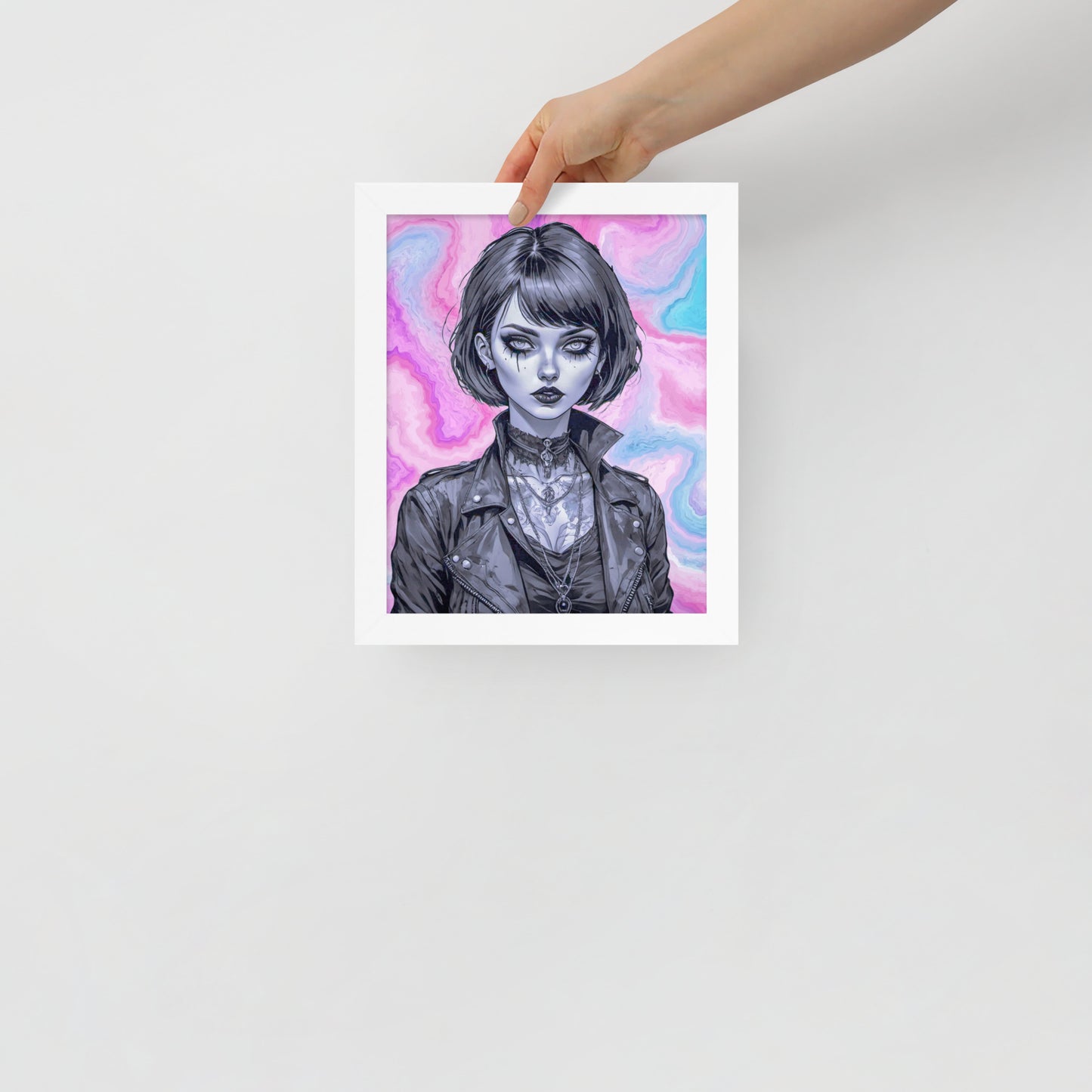 BW Marble V3 Framed Poster