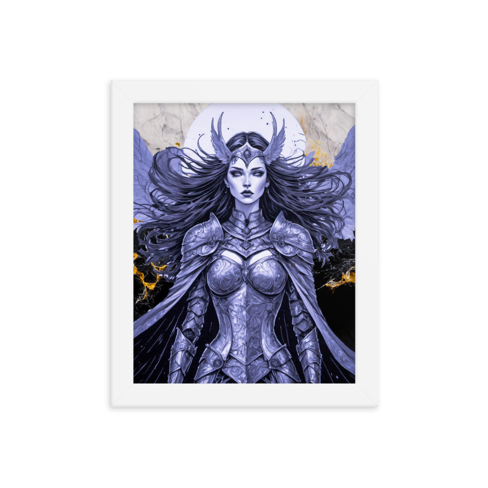BW Marble V5 Framed Poster