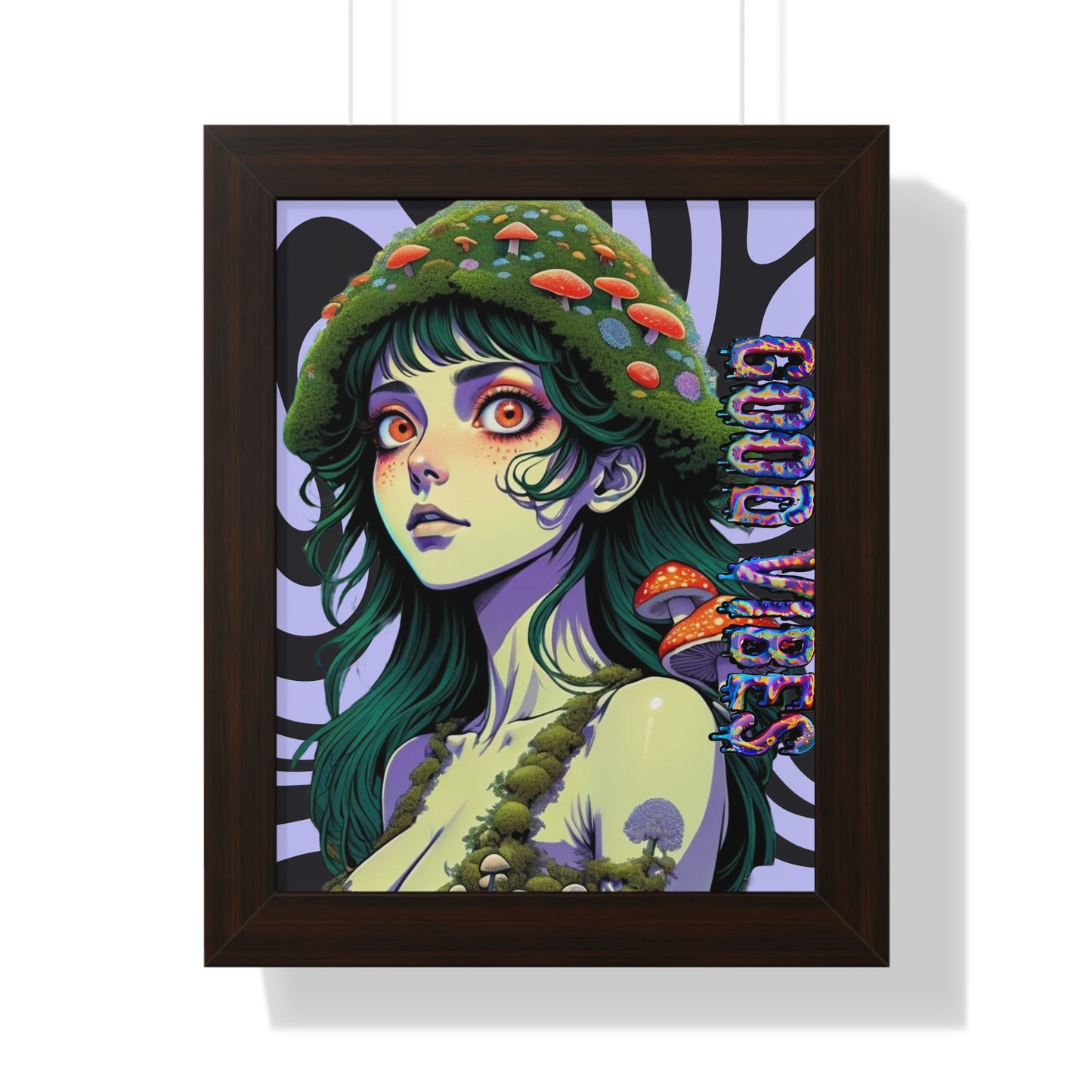 Good Vibes Mosshead - Framed Vertical Poster