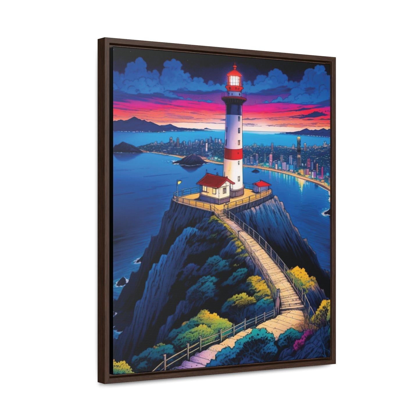 The Cliff Lighthouse 6 - Framed Wall Art