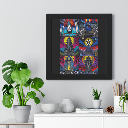 Major Arcana 4 of 4 Framed Vertical Poster