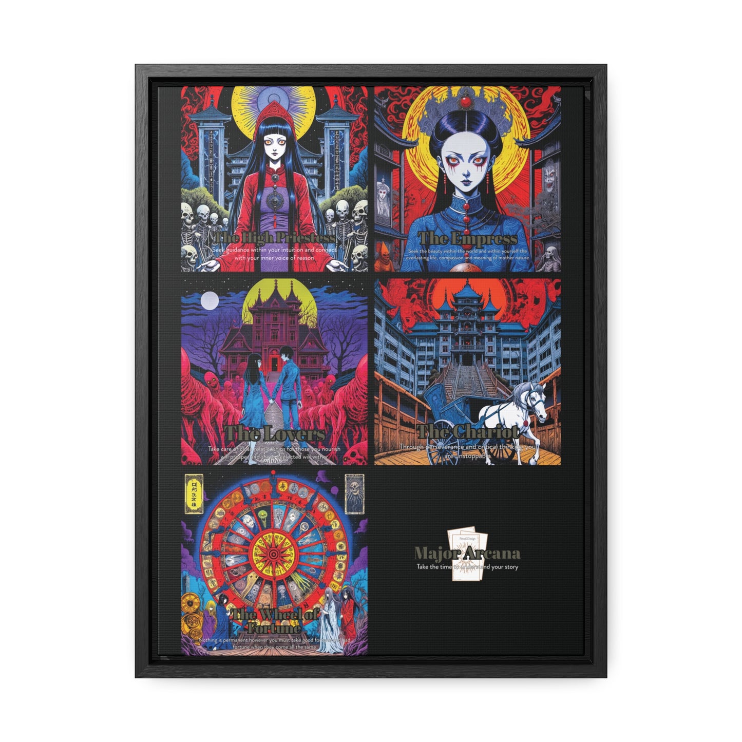 Major Arcana 2 of 4 - Framed Wall Art