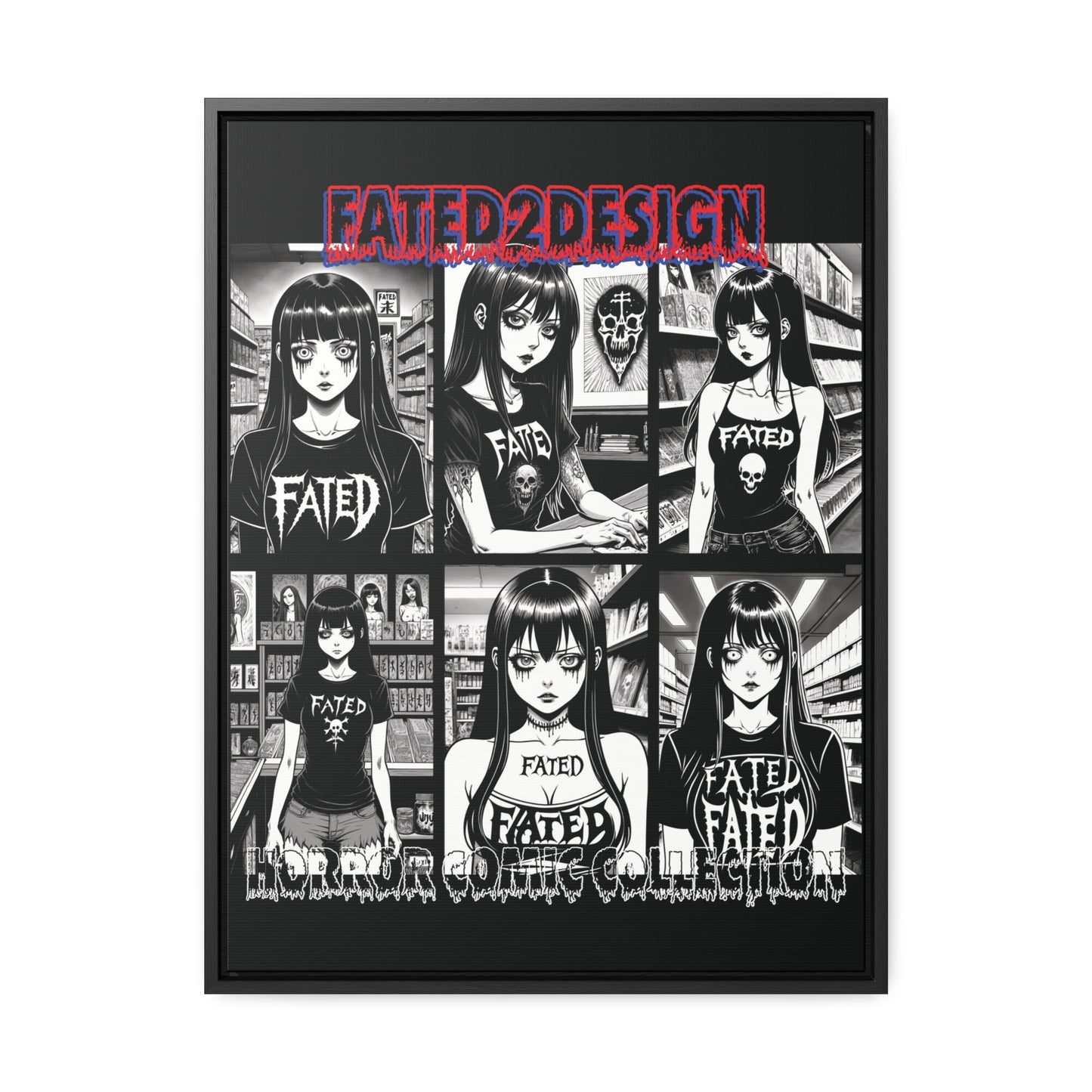 Horror Comic Collection Framed Wall Art