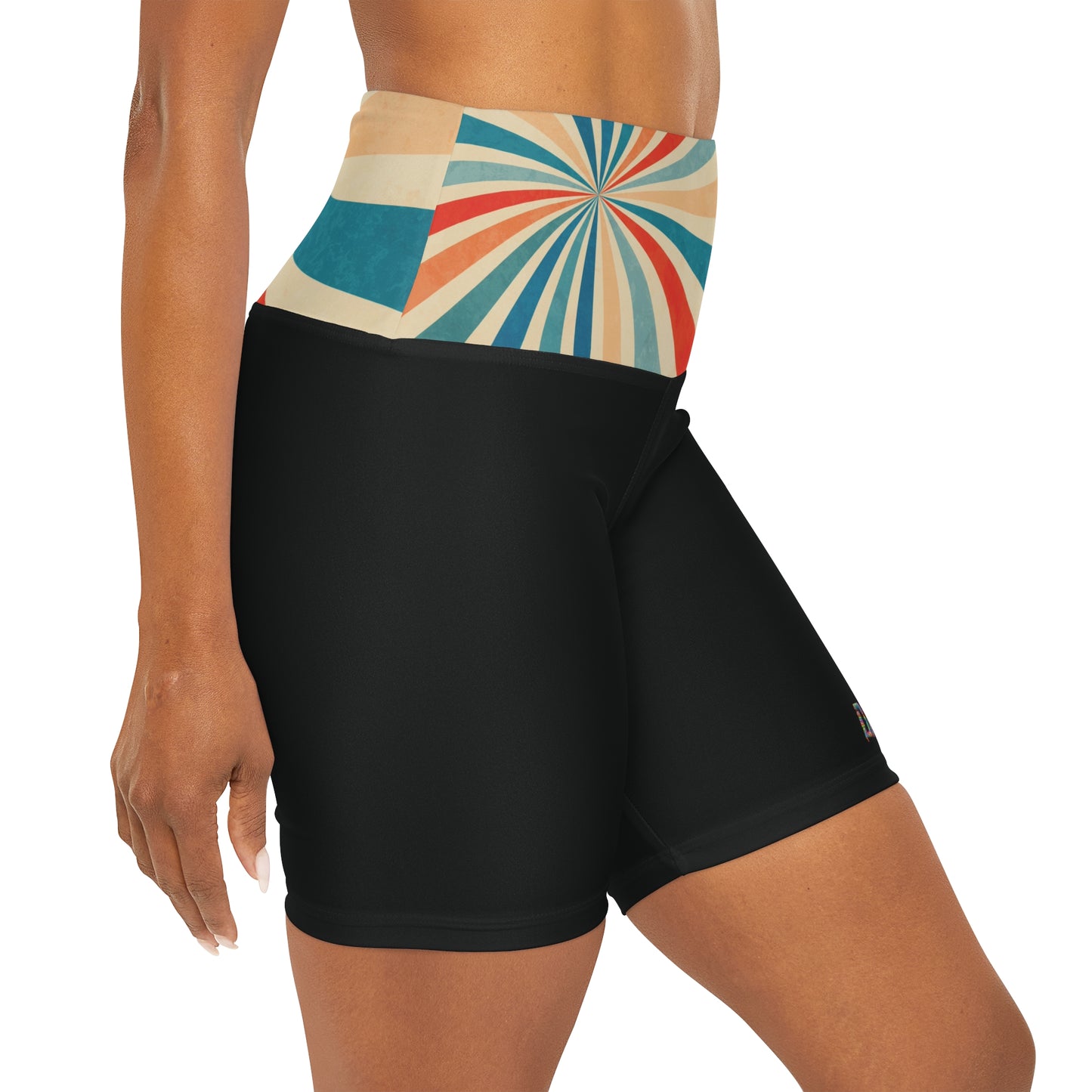 Spiral - Daydream Alice High Waisted Yoga Shorts