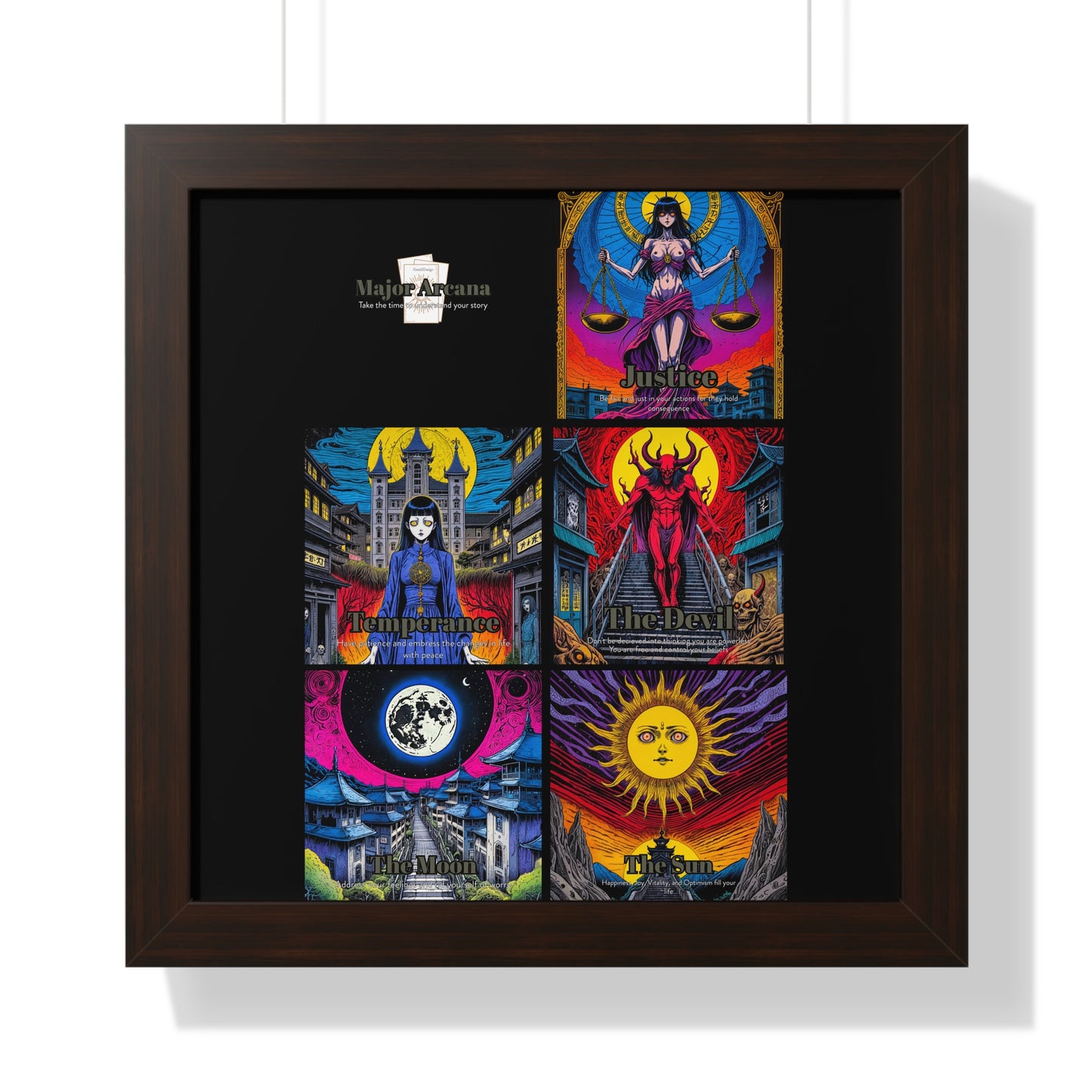 Major Arcana 3 of 4 Framed Vertical Poster