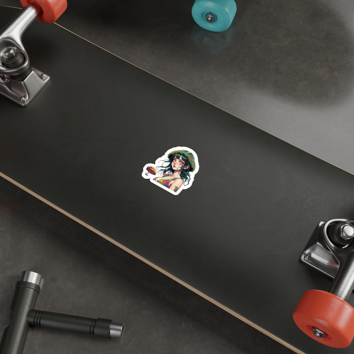 Mushroom Girl V6 Good Vibes Die-Cut Stickers