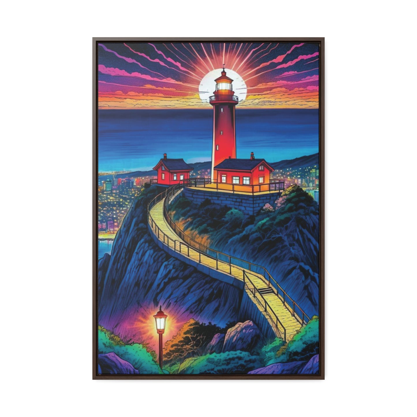 The Cliff Lighthouse 2 - Framed Wall Art