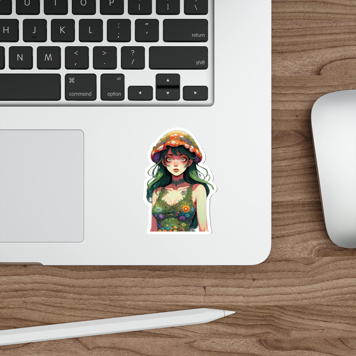 Mushroom Girl V4 Good Vibes Die-Cut Stickers