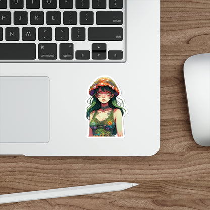 Mushroom Girl V4 Good Vibes Die-Cut Stickers