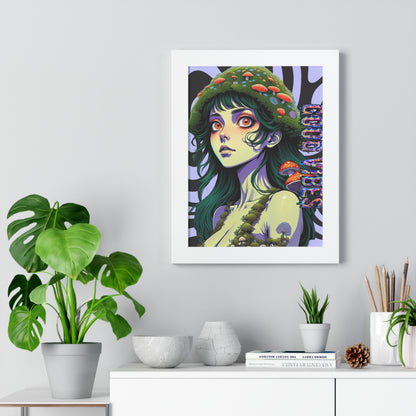 Good Vibes Mosshead - Framed Vertical Poster