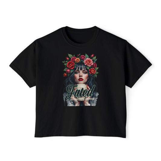 Fated Return me to the earth Floral Women's Boxy Tee