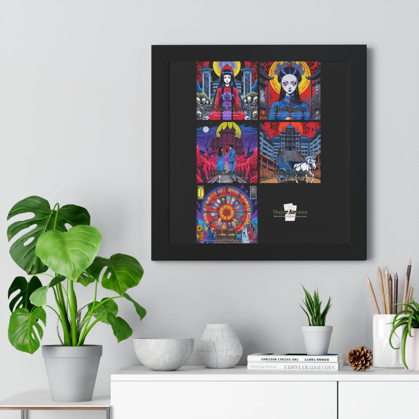 Major Arcana 2 of 4 Framed Vertical Poster