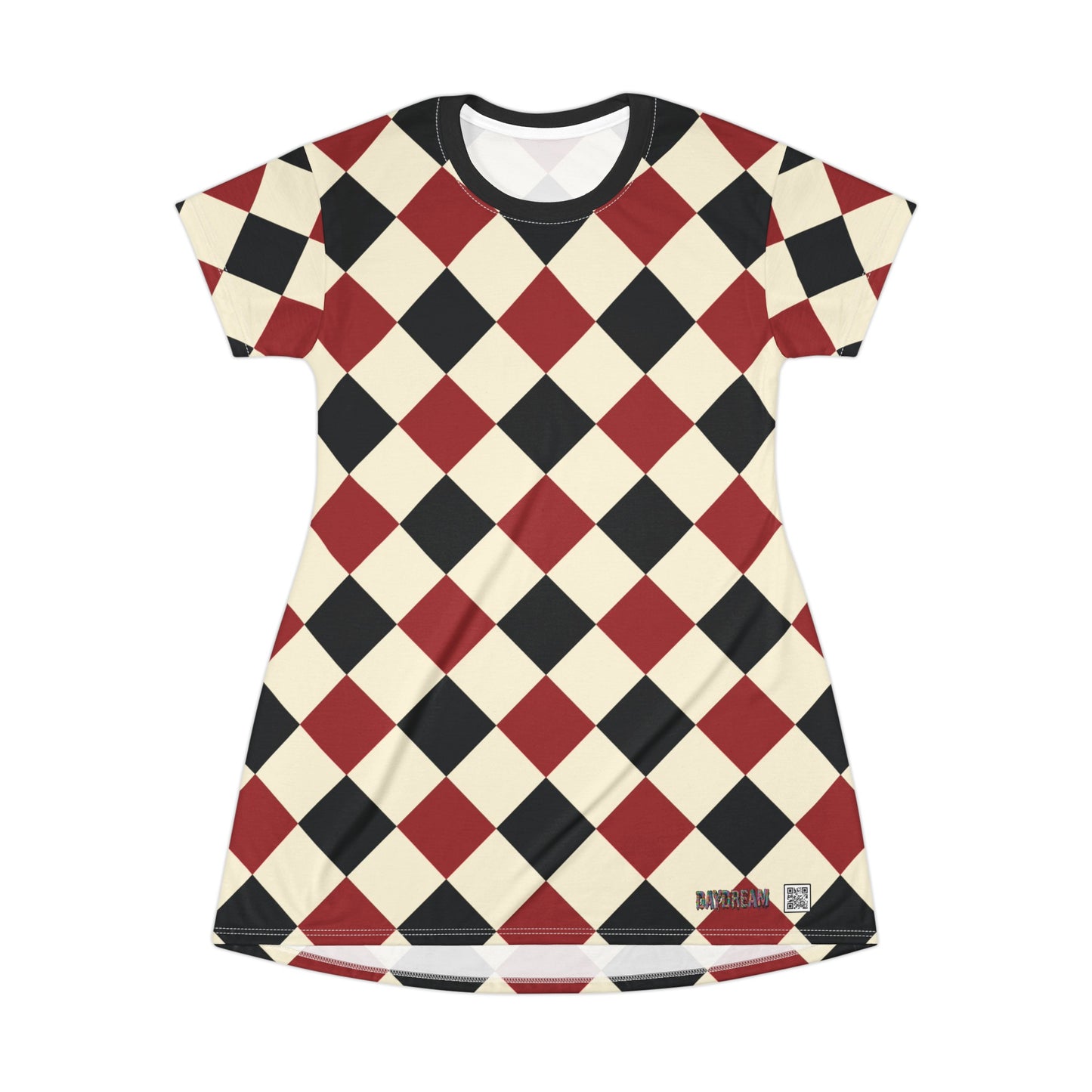 Red and Black Daydream Alice T-Shirt Dress
