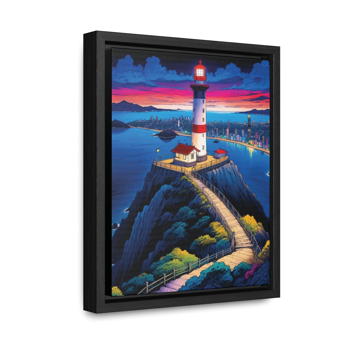 The Cliff Lighthouse 6 - Framed Wall Art