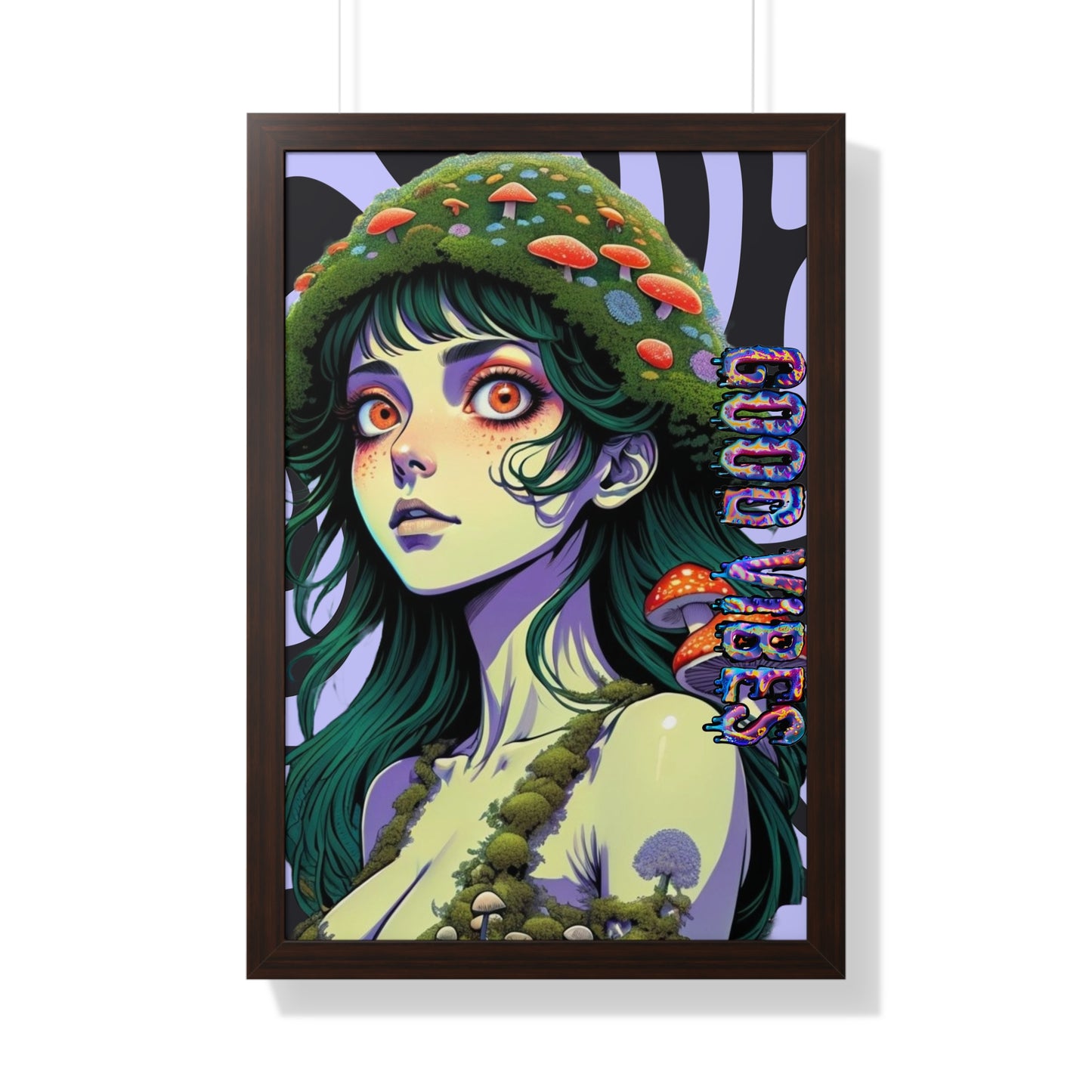 Good Vibes Mosshead - Framed Vertical Poster