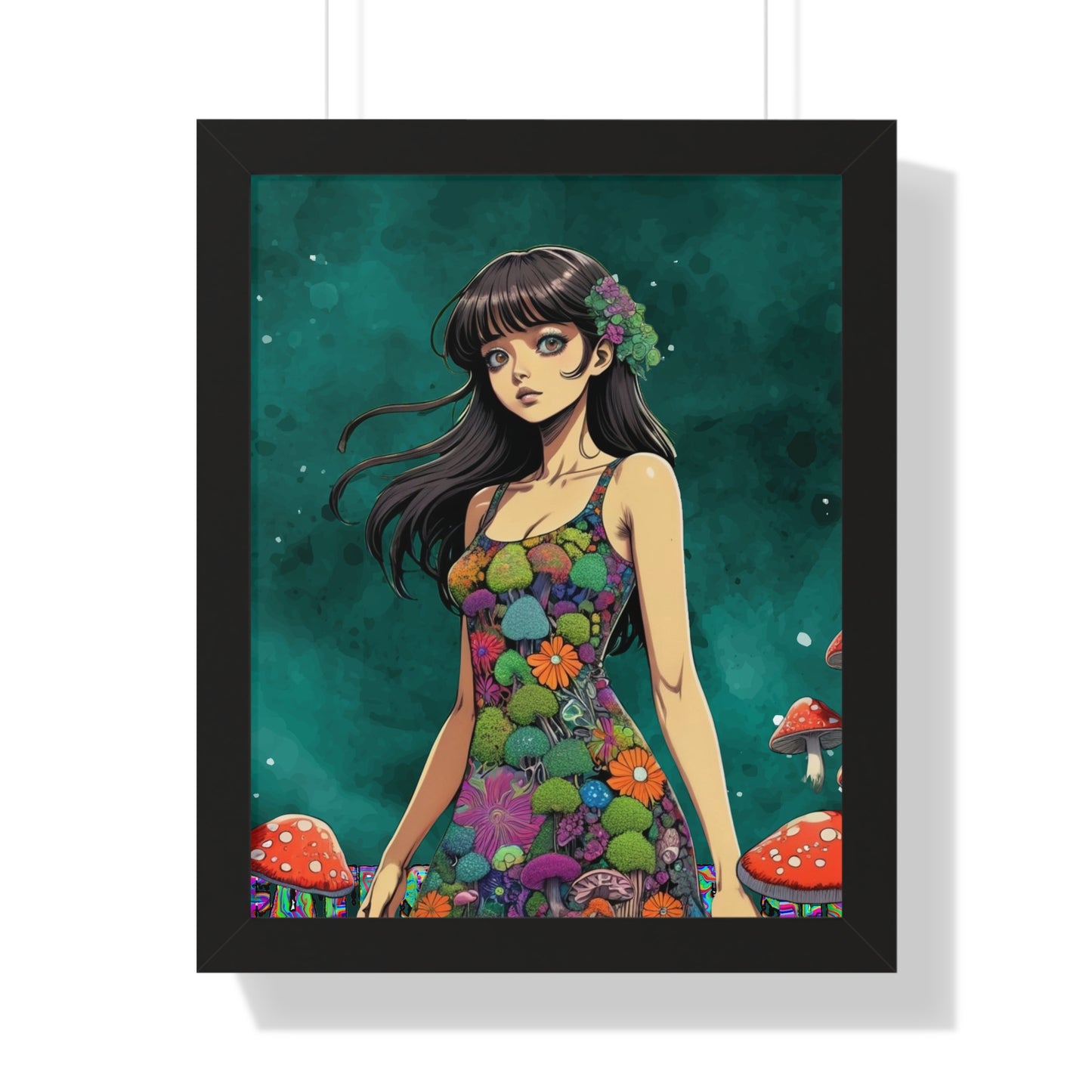 Brown Eyed Girl - Framed Vertical Poster