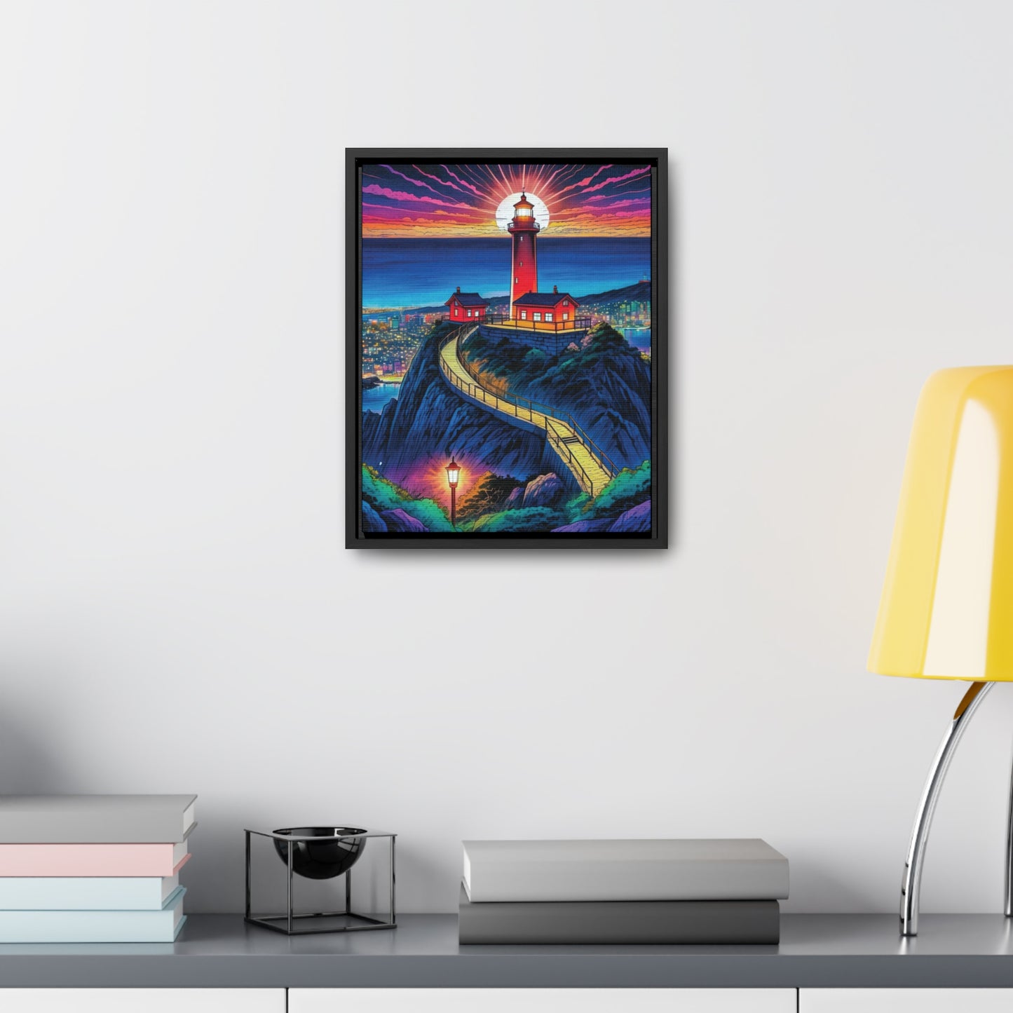 The Cliff Lighthouse 2 - Framed Wall Art