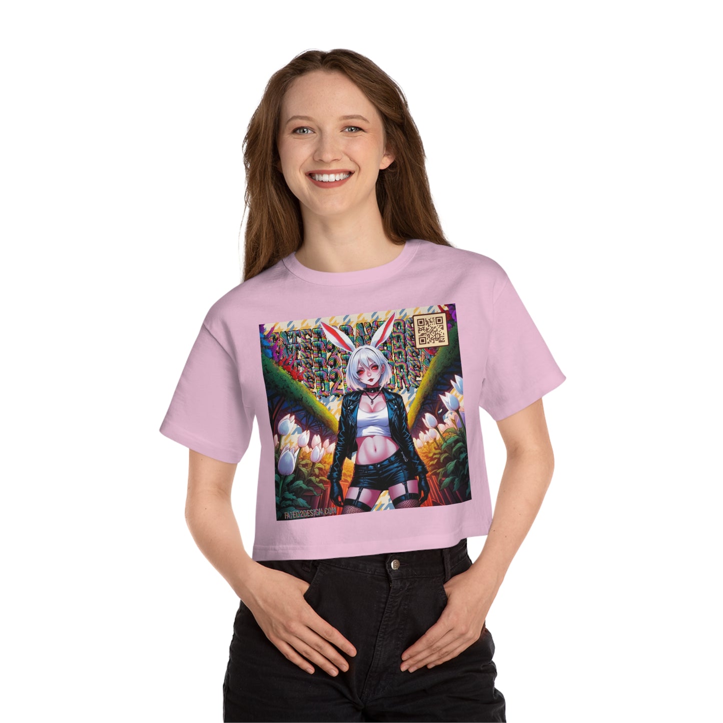 Blue and Yellow Bomber Daydream Champion Cropped T-Shirt