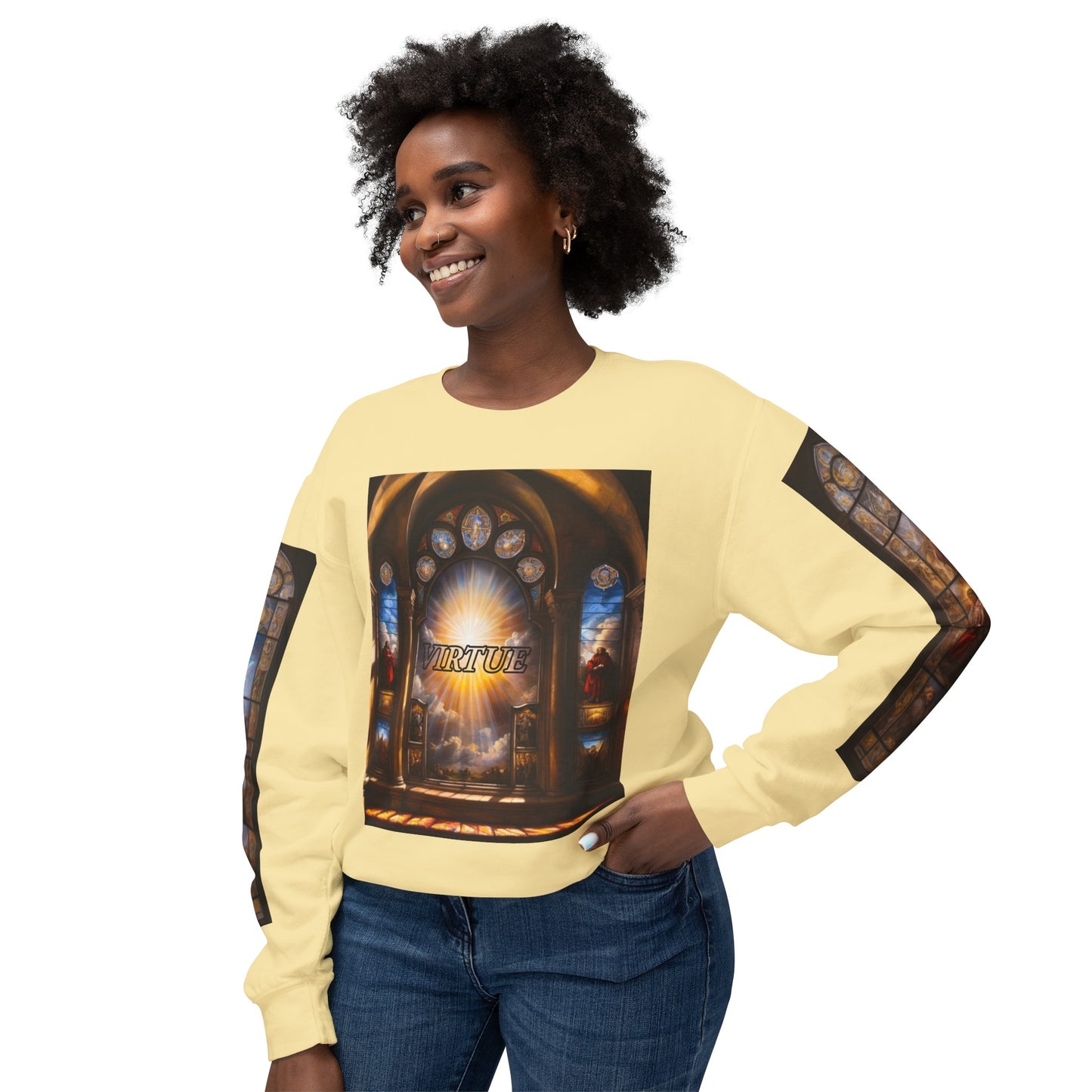 Virtue - Divine Tragedy - Unisex Lightweight Crewneck Sweatshirt