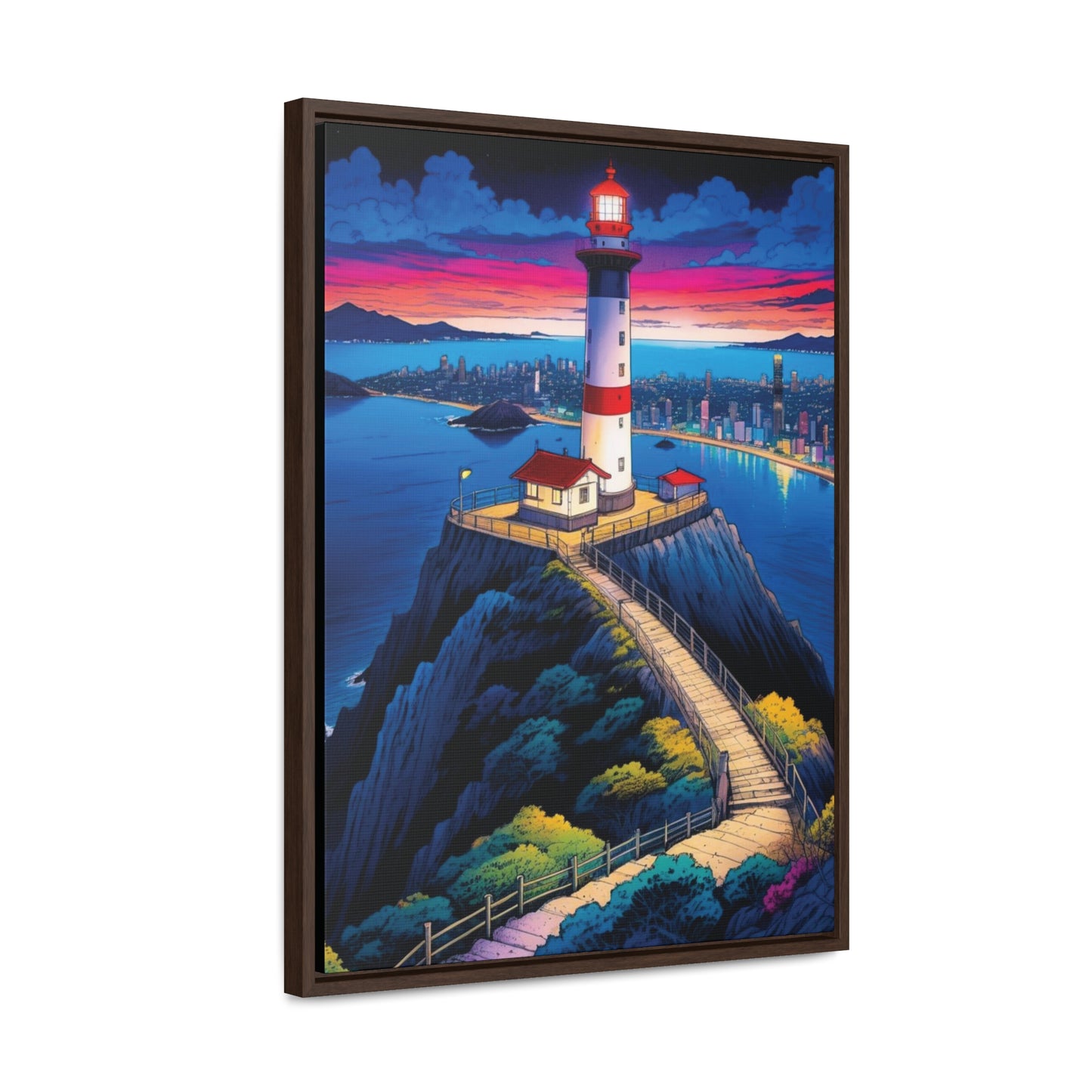 The Cliff Lighthouse 6 - Framed Wall Art