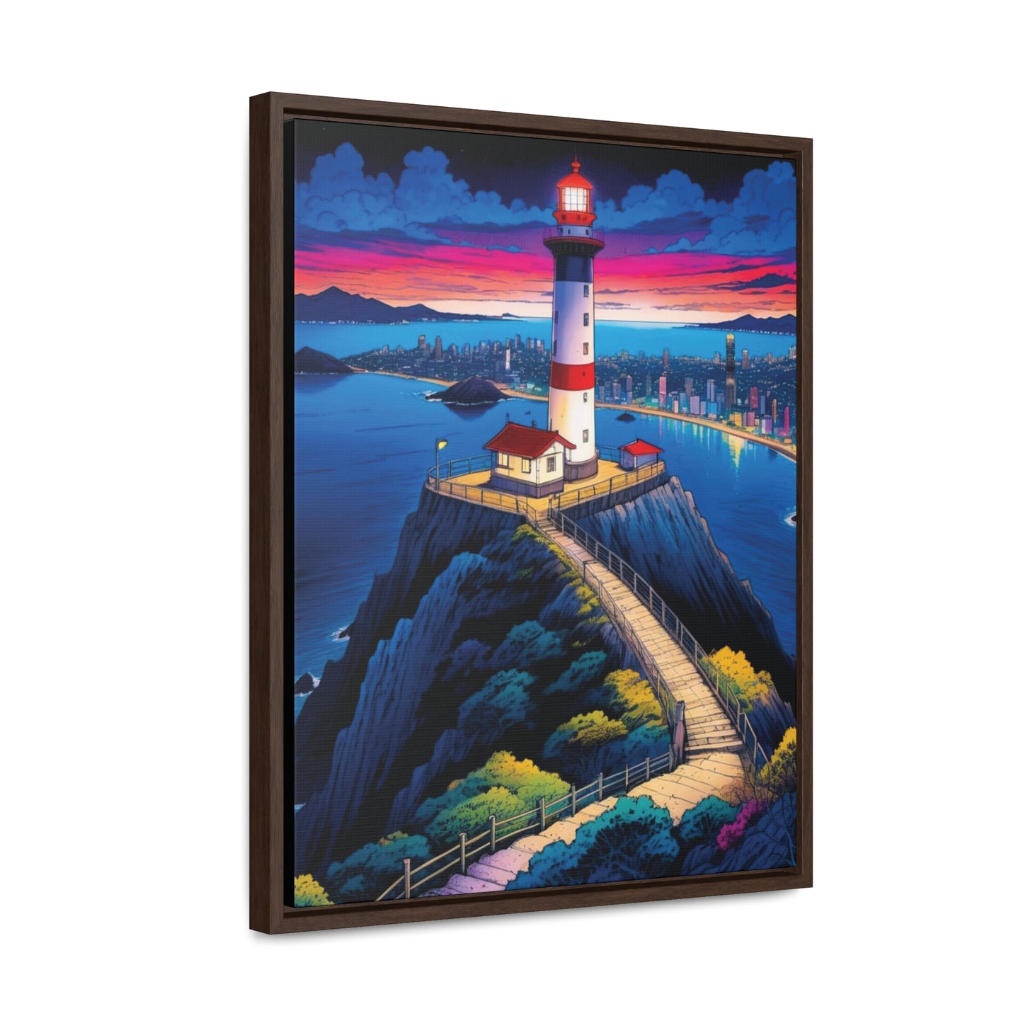 The Cliff Lighthouse 6 - Framed Wall Art