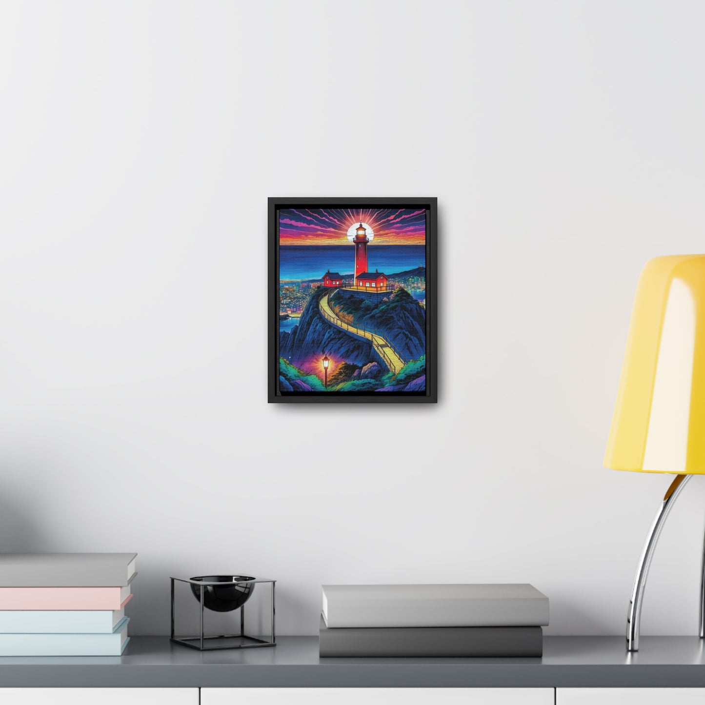 The Cliff Lighthouse 2 - Framed Wall Art