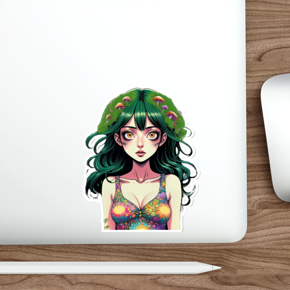 Mushroom Girl V9 Good Vibes Die-Cut Stickers