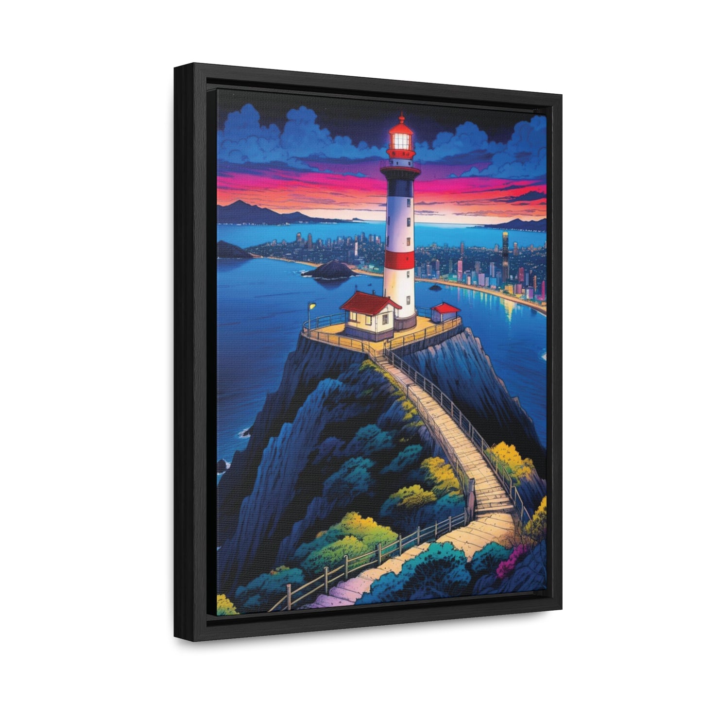 The Cliff Lighthouse 6 - Framed Wall Art