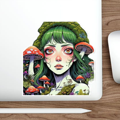 Mushroom Girl V2 Good Vibes Die-Cut Stickers