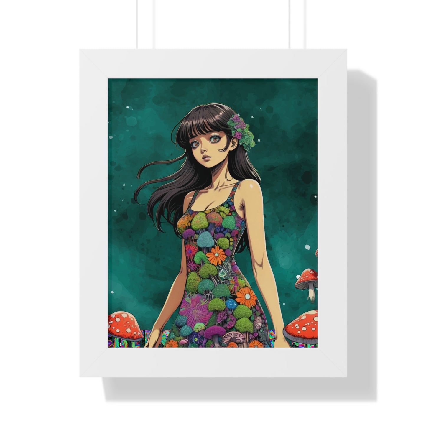 Brown Eyed Girl - Framed Vertical Poster