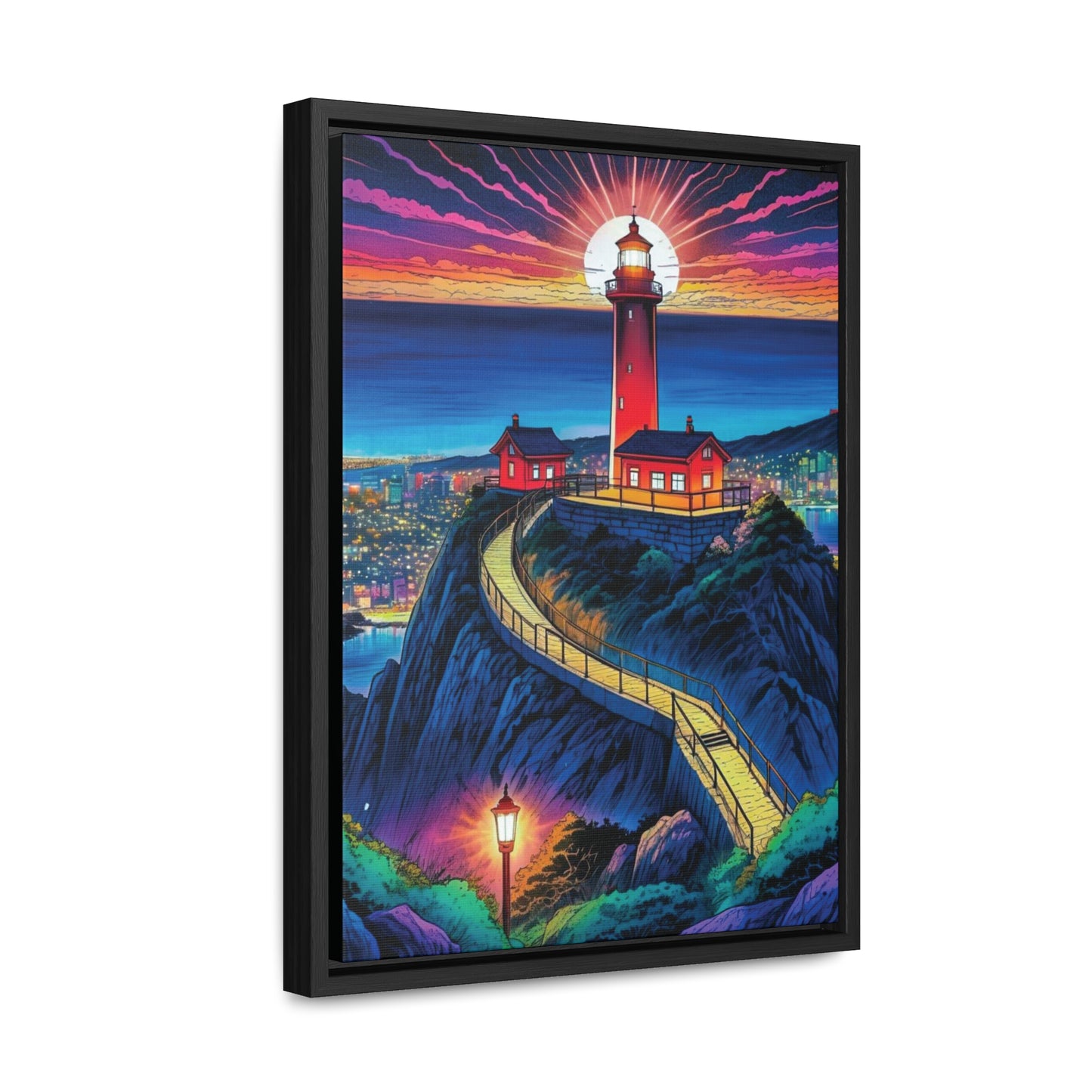 The Cliff Lighthouse 2 - Framed Wall Art