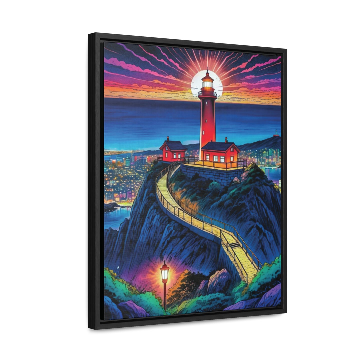 The Cliff Lighthouse 2 - Framed Wall Art