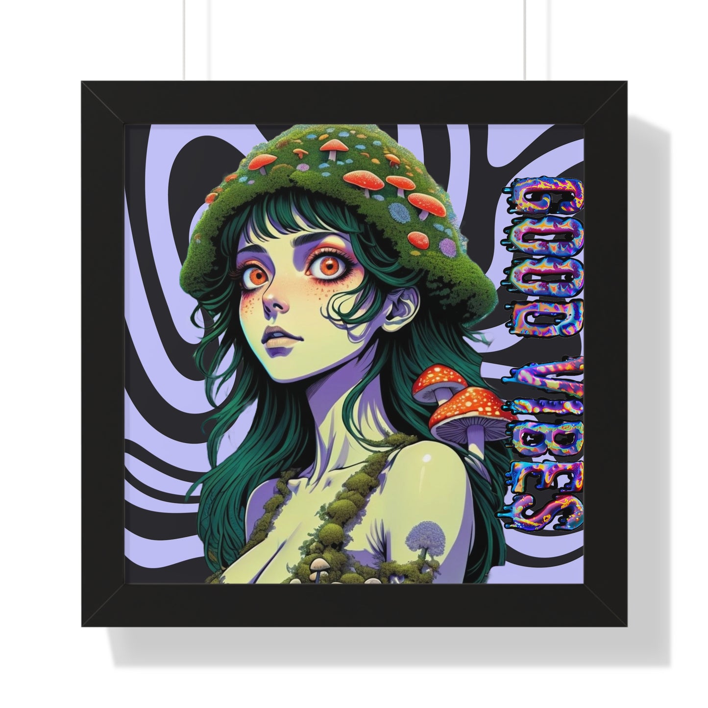 Good Vibes Mosshead - Framed Vertical Poster