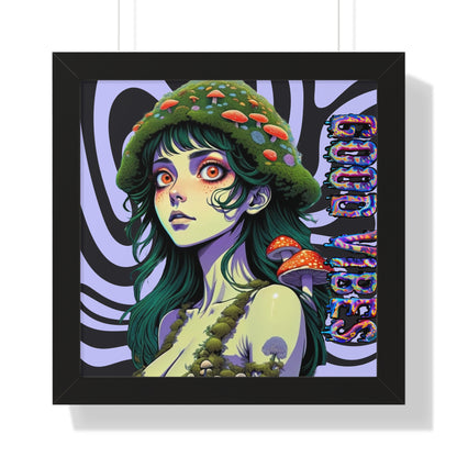Good Vibes Mosshead - Framed Vertical Poster