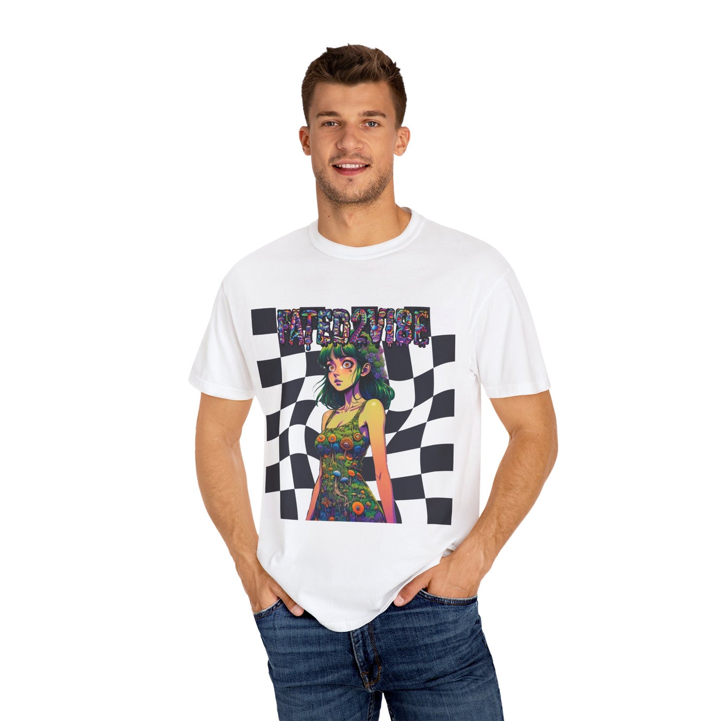 Fated2VIBE Checkered Print V2 - Unisex T-shirt
