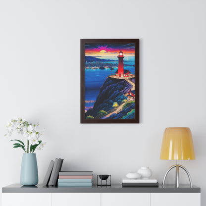 Guide Us Cliff 7 Framed Vertical Poster