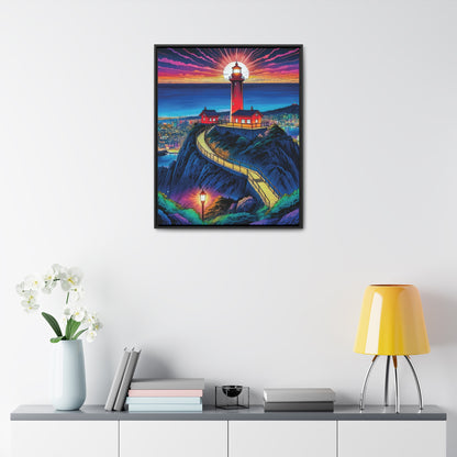 The Cliff Lighthouse 2 - Framed Wall Art