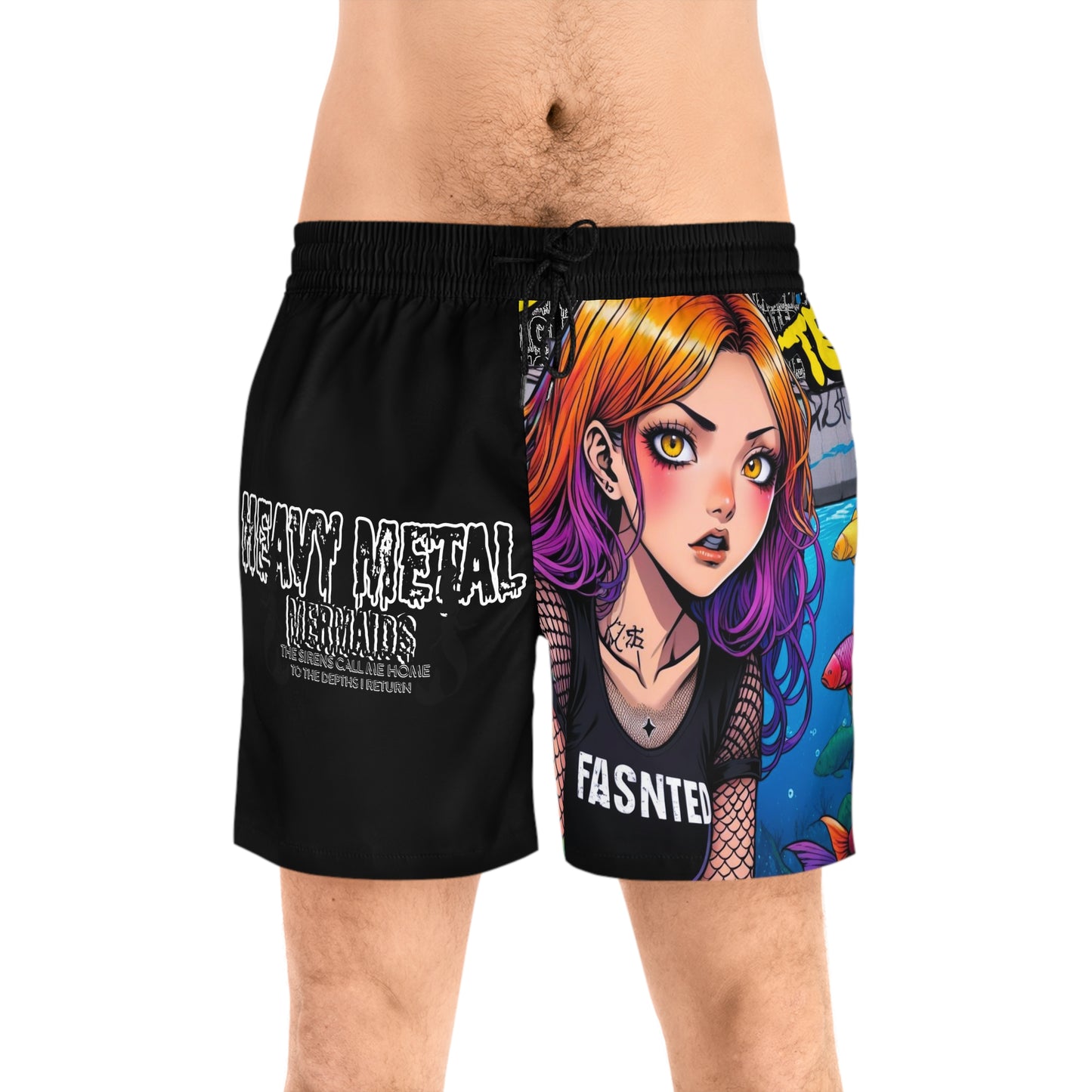 Heavy Metal Fated - Men's Mid-Length Swim Shorts