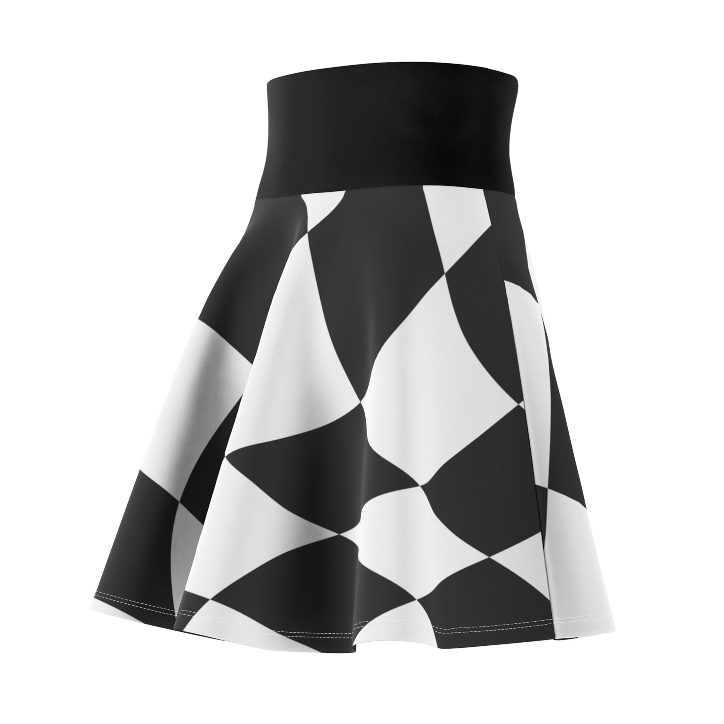 Twisted Black and White Daydream Alice Women's Skater Skirt