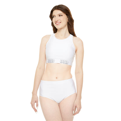 Fated Super Minimalist White - Sporty Bikini Set