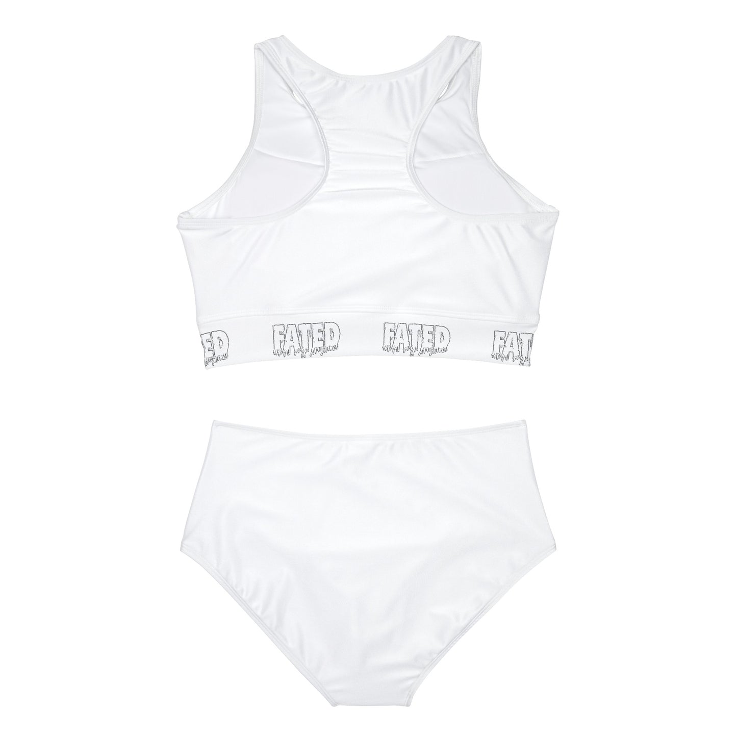Fated Super Minimalist White - Sporty Bikini Set