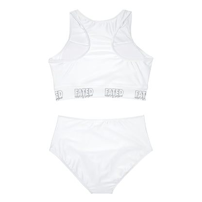Fated Super Minimalist White - Sporty Bikini Set