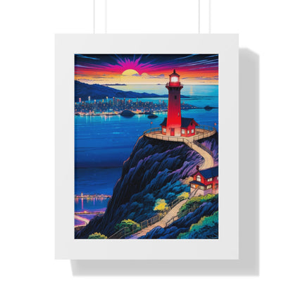 Guide Us Cliff 7 Framed Vertical Poster