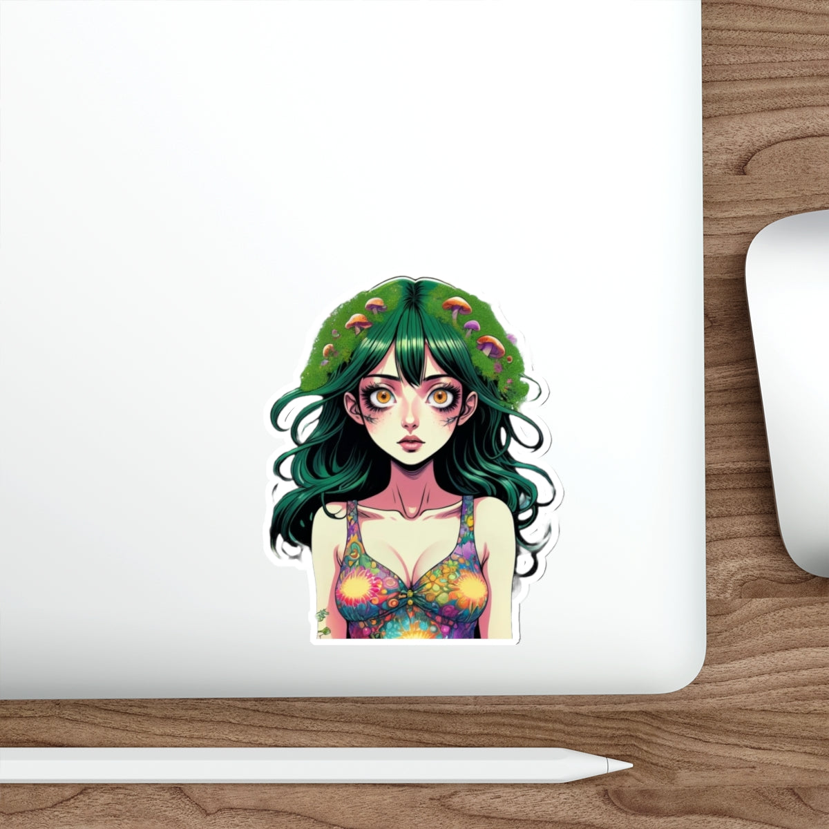 Mushroom Girl V9 Good Vibes Die-Cut Stickers