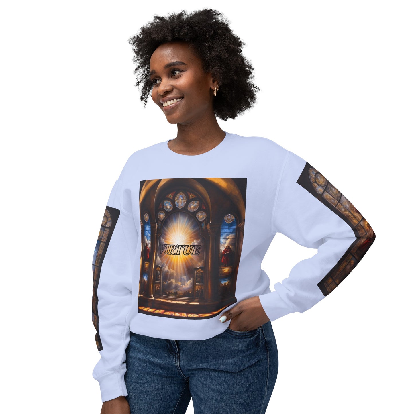 Virtue - Divine Tragedy - Unisex Lightweight Crewneck Sweatshirt